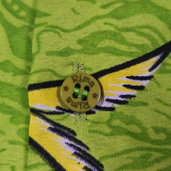 Rima International Fish Print Hawaiian Shirt 2XL Green Short Sleeve‎ Beachwear - Picture 12 of 12